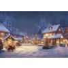 YongFoto Sfondo natalizio, 3 x 2 m, bellissimo inverno, casa, villaggio, Natale, pino, campo di neve, colorato, per feste di Natale, festival, casa, poster, famiglia, accessori fotografici