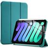 ProCase Custodia per iPad Mini A17 Pro 2024/iPad Mini 6 Gen 8.3 pollici 2021, sottile e leggera, con supporto per sciarpa, con retro trasparente, colore: verde oliva