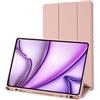 Palkitsee Custodia Cover Compatibile con Samsung Galaxy Tab S6 Lite 10.4 Pollici 2024/2022/2020 SM-P620N/P625N/P610/P613/P615/P619 con Portapenne-Ultra Sottile Cover con Auto Svegliati/Sonno (Pink)