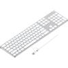 9H Tastiera cablata USB in alluminio con tastiera numerica per Mac e PC | Compatibile con Mac Pro, Mini, iMac, MacBook Pro/Air, computer portatili e PC
