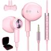 ASKUBSKU Cuffie con cavo microfono per Redmi Note 14 13 Pro 12 11S 5G XiaoMi POCO X6 | Magnetici stereo auricolari da 3,5 mm auricolare per Samsung A14 A13 A12 A25 A24 A23 Galaxy A52S A03S A32 A22 per iPad mini