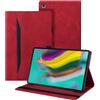 Auslbin Custodia per Samsung Galaxy Tab S5e 10.5 Pollice 2019 (SM-T720/T725) Pelle PU Cover Tablet Case con Supporto Funzione (Rosso)