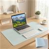 Generic Tappetino per mouse da scrivania, grande, 60 x 30 cm, double face, per tastiera e mouse, antiscivolo, superficie impermeabile, per ufficio e casa (verde e grigio)