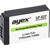 ayex Batteria compatibile con Canon EOS RP R100 R50 R8 77D 750D 760D 800D 850D M3 M5 M6 Mark II potente e affidabile