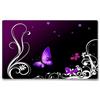 Silent Monsters Tappetino Mouse 24 x 20 cm piccolo, Farfalla viola, con Bordo Cucito, Durevoli, antiscivolo e silenzioso, gioco, ufficio, casa, lavabile, arrotolabile, Tappetini per il Gaming Mousepad