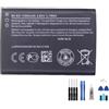 Generic Batteria 1500mAh 3.85V BV-6A BV 6A BV6A compatibile con Nokia 2060 3060 5250 C5-03 8110 4G Batterie
