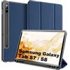 DUX DUCIS Custodia per Samsung Galaxy Tab S8 (SM-X700 / SM-X706) / S7 11 (T870 / T875), Slim Smart Protettiva Custodia Cover in Pelle TPU per Samsung Galaxy Tab S8 / S7 11, Blu