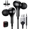 ACAGET Cuffie USB con Microfono con Filo Stereo HiFi per Computer PC Gaming | ACAGET PC Gaming Cuffie con Filo Stereo HiFi In Ear Magnetiche Cuffie USB per PS 5/4/Computer/Mac/Laptop/Chromebook