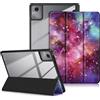 DINGGUAGUA Custodia per Lenovo Tab M11 11 Pollici Tablet 2024 TB330FU Con S Pen Holder - Antiurto Sottile Cover Posteriore Trasparente,Galaxy