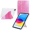 Rnrieyta Miagon per iPad Pro 13 M4 5th Gen 2024 Bling Custodia con Libero Back,Smart Luccicante Cover con Portapenna Auto Svegliati/Sonno Stare