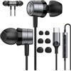 QILERUI Cuffie USB C Auricolari USB‑C filari con microfono e controllo del volume | USB-C Auricolari Cuffie USB C con microfono Compatibili con iPhone 17/16/15, Pad Pro, Galaxy S25/S24/S23, Pixel 9/8