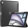 ProCase Cover iPad Air 13 Pollici M3 2025/ M2 2024 con Portapenna (Modello:A3269 A3271 A2898 A2899 A2900), Custodia iPad Air 6 Generazione 13 Auto Svegliati/Sonno -Tutto Nero