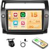 Hikity Autoradio Android 15 9 per Citroen C-QUATRE 2008-2011 CarPlay | 4+64GB. Schermo Incell. Wireless CarPlay, Android Auto, BT, GPS, WiFi, FM/RDS, Retrocamera, MIC