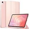 EasyAcc Cover Compatibile con Samsung Galaxy Tab S11 2025 11 Pollici | SM-X730 / SM-X736 con Supporto per Penna S - Ultra Sottile con Funzione Leggio Slim PU Pelle Protettiva, Oro Rosa