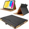 Generic Custodia in pelle per iPad A16 (11a generazione 2025) e per iPad 10a generazione 2022 (iPad-10) in pelle nera di alta qualità, con supporto magnetico e supporto touch ID e accensione e spegnimento