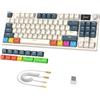 ATTACK SHARK K86 Tastiera Gaming Meccanica Wireless, QWERTY-Verde pro | Display a Colori TFT HD da 1,2'' e CNC Knob, 2.4G/BT5.0/USB-C Cablata, 75% Layout TKL 87 Tasti, Hot-swap, 27 RGB Backlit