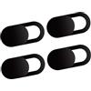 GENERIC Copertura per webcam (4 pezzi, ultra sottile da 0,069 cm, copertura privacy per fotocamera, per laptop, desktop, PC, MacBook Pro, iMac, Mac mini, smartphone, forte adesivo, 3 bianchi e 6 neri, per