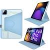 idudao Cover per Xiaomi Pad 7/7 Pro 8/8 Pro, (11.2 pollici) con Portapenne Protezione Rotazione 360 Gradi Supporto Custodia Chiaro Retro, Blu