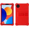 Generico Custodia Per Redmi Pad SE 8.7 - Leggera custodia protettiva antiurto per bambini morbida Silicone Case Cover per Xiaomi Redmi Pad SE 8.7 inch (Rosso)