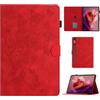 CASAFUNY Custodia Cover per Lenovo Tab P12 12,7 Pollici 2023 con S Pen Holder Copertura protettiva Cover per Lenovo Tab P12 Tablet 2023, Rosso