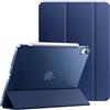 JETech Custodia per iPad Air 11 M4/M3/M2 & Air 5/4, Marino Intenso | Cover per iPad Air 11 (2026-2024) & 10,9 (2022/2020), Retro Traslucido Sottile, Supporto Tri-Pieghevole, Antiurto