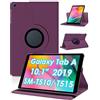 KATUMO Cover per Samsung Galaxy Tab A 10.1 Pollici 2019 (SM-T510/T515) Ultra Sottile Smart 360° Angoli di Visione Multipla Nuova Smart Pelle PU Custodia (viola)