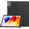 FDHYFGDY Cover per Xiaomi Redmi Pad 2 Pro 12,1 Custodia Protettiva, Nuova custodia protettiva antiurto ultrasottile in PU a tre ante con Funzione Auto Sleep/Wake - Nero