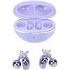 Sxhlseller Auricolari Wireless con Orecchini Rimovibili, Cuffie Bluetooth da Donna con Perfetta Aderenza, capacità della Batteria di 100 MAh, Audio Leggero per lo Sport e il Lavoro (PURPLE)