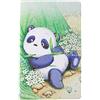 CaseFun Custodia per Samsung Galaxy Tab A 2019 Tablet da 10.1 Pollici Leggero in Pelle PU Simpatico Modello Adorabile Portafoglio con Vibrazione Antiscivolo con Porta Carte (Panda Carino)