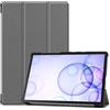 Saturcase - Custodia per Samsung Galaxy Tab S6 10.5, in pelle sintetica, pieghevole, con funzione automatica Sleep/Wake, per Samsung Galaxy Tab S6 10.5 SM-T860 T865 grigio