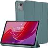 Bighan Custodia Compatibile per Lenovo Tab M11 11 Pollici, Sottile Smart Folio Supporto Trifold con Auto/Sonno Tablet Custodia, Verde Scuro