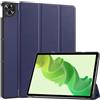 SATURCASE Custodia per tablet Realme Pad 2 da 11,5, in pelle PU, pieghevole, pieghevole, sottile, leggera, protettiva (blu scuro)