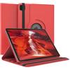 EAZY CASE - Custodia per iPad Pro 11 (2018/2020/2021/2022) tablet Cover protettiva Smart Cover Supporto rotante Astuccio pieghevole 360° girevole con funzione stand Similpelle Rosso
