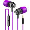 LUDOS CLAMOR Auricolari In-Ear Cuffie, Cuffiette con Filo e Microfono, Garanzia 5 Anni, Audio di alta Qualità, Memory Foam, Cavo Rinforzato, Bassi, Controllo del Chiamate per iPhone, Samsung, Huawei