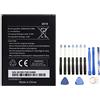 TPC - Batteria originale per Wiko Jerry 2 (2610), 2500 mAh, senza confezione al dettaglio + regalo