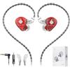 Hidizs MS1 Galaxy - Auricolari IEM da gioco - Doppio motore magnetico per un suono di gioco coinvolgente - Auricolari cablati/microfono integrati/cavo staccabile a 2 pin, jack da 3,5 mm