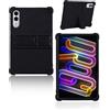 yystao Custodia per Lenovo Xiaoxin Pad Pro GT Tablet 11.1 Pollici 2025 Ultimo TB710FU, yystao Bambini Morbido Silicone Case Supporto Regolabile (Nero)
