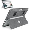 SSS·GRGB Custodia adatta per Microsoft Surface Pro 11/10/9/8 13, con copertura stent, cinghia da polso, custodia robusta all-in-one compatibile con tastiere di tipo, grigio
