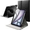 JETech Custodia Girevole per iPad Air 11 M4/M3/M2, Air 5/4, Nero | Cover per iPad Air 11 (2026-2024) & 10,9 (2022/2020), Supporto Rotante 360°, Porta Pencil, Folio in Pelle PU, Antiurto