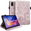 LSPCASA Cover per Xiaomi Redmi Pad 2 (2025) 11 Pollici in Pelle PU con Supporto Pieghevole Funzione Portapenne Protettiva per Xiaomi Redmi Pad 2 - Rosa
