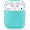 MyGadget Cover in Silicone Morbido Custodia Compatibile con Apple AirPods 1 e 2 Generazione - Case per Cuffie Auricolari - Skin in Gomma - Turchese