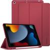 CACOE Cover Compatibile con iPad 9a / 8a / 7a Generazione | Custodia Protettivo Supporto con Pencil Holder per iPad 10.2 (2021/ 2020/2019) Auto Sveglia Sonno , Claretto