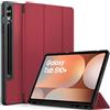 EasyAcc Custodia Cover Compatibile con Samsung Galaxy Tab S9 FE+/S9+/S10+ | 12.4 Pollici 2023 con Cover Leggero Supporto in Pelle PU Case, SM-X810 (Wi-Fi)/SM-X816B (5G Global)/SM-X818U, Bordeaux