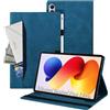Auslbin Cover Compatibile con Xiaomi Redmi Pad 2 Pro 12,1 2025 Custodia di Tablet in Pelle PU in Stile Classico Anti-Fall Case di Scheda Protettiva con Slot per Carte, Blu