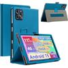 CONAPIKA Cover per KINGRID W90/KINGRID T90, Ultra Sottile Folio Magnetico Custodia protettiva in PU pelle Cover Multi-Angolo Regolabili Supporto Caso con Porta Penna e Cinturino da Polso,Azzurro cielo