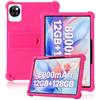 Generisch Custodia protettiva per tablet DOOGEE T10W da 10 pollici, delicata sulla pelle, in morbido silicone con supporto regolabile (rosa)