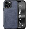 Kepuch Silklike Cover per iPhone 16 PRO Max - Custodia Case Piastra Metallica Incorporata per iPhone 16 PRO Max - Blu