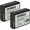 EXTENSILO 2x batteria compatibile con Canon EOS 1100D, 1D X, 1D X Mark II, 2000D, 1200D, 3000D, 1300D, 1500D fotocamera (1100mAh, 7,4V, Li-Ion)