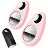 zonsiton Supporto for Airtag per bambini, custodia per tracciatore GPS nascosta, anti-emoval, custodia in silicone for Airtag con pin, adatta per bambini, anziani, animali domestici, zaino (Rosa+Rosa)