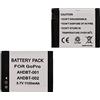 E-yiiviil Batteria di ricambio AHDBT-001 compatibile con GoPro Hero HD Hero HERO2 Pro